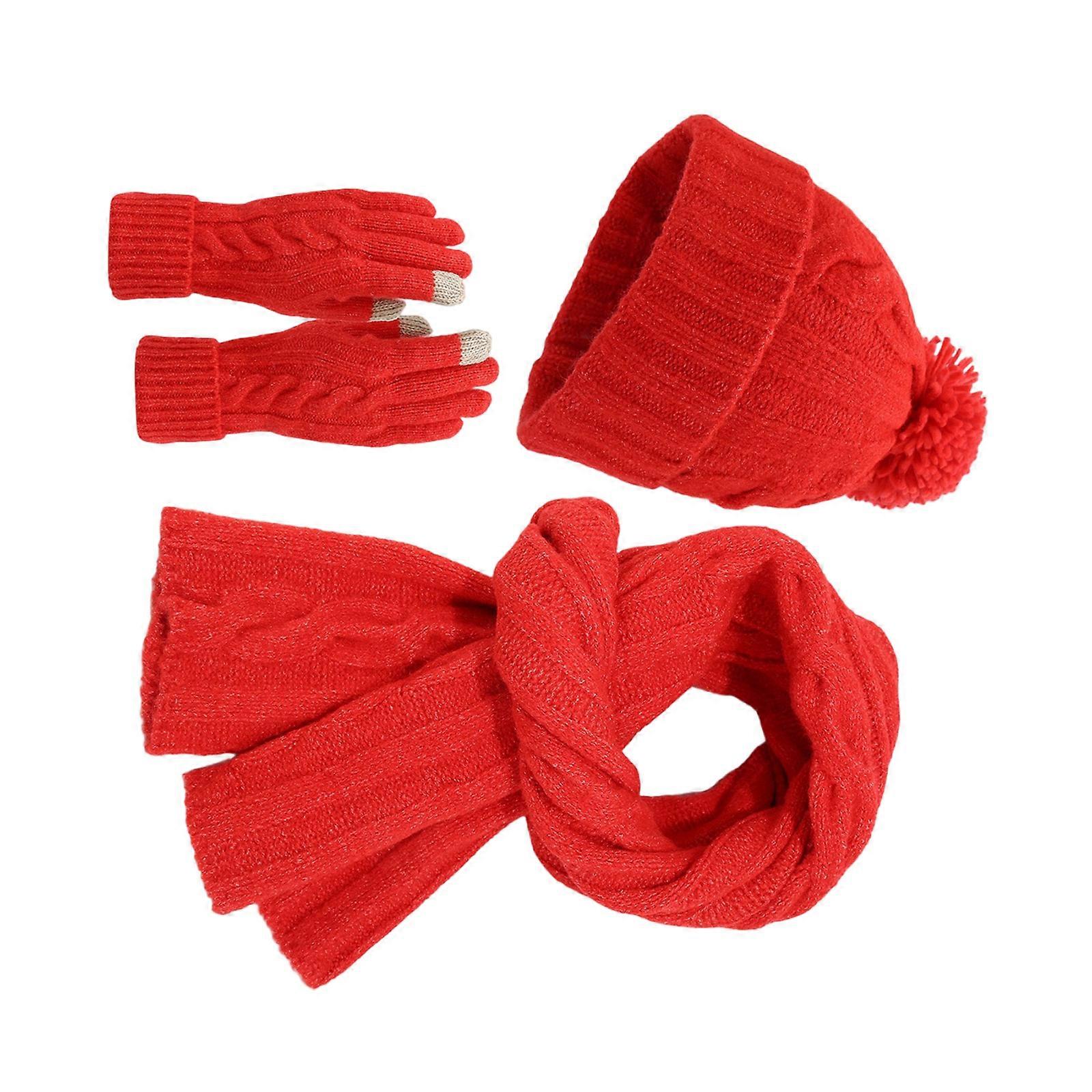 Kadın Şapka Kafa Sarma Kalınlaşmış Örme Eşarp Şapka Tırmanma Kayak Spor Şapka Kız Eşarp Şapka Kalınlaşmış Şapka Kırmızı