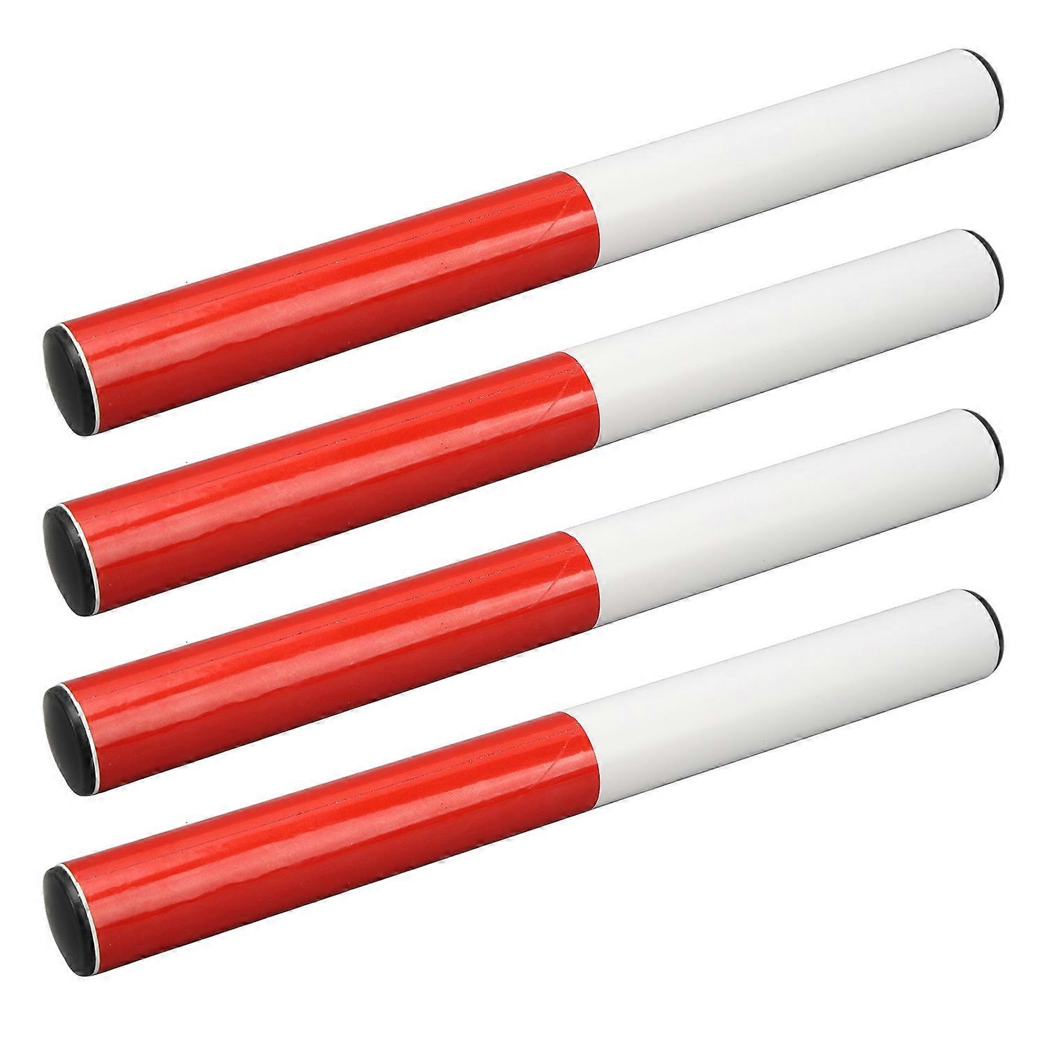 4pcs Children's Running Baton Relay PVC Baton Red and White Track and Field Baton Relay