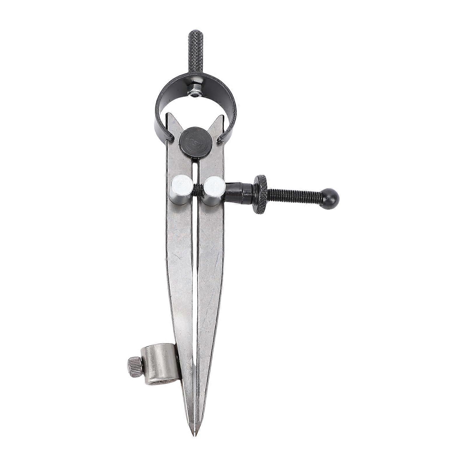 Wing Divider Caliper with Adjustable Lockable Spring and Pen Holder for Woodworking Metalworking Leather
