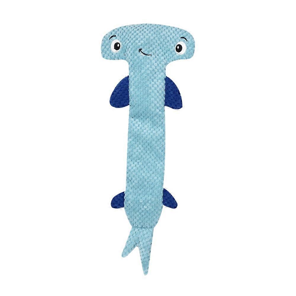 Prettyui Plush Dog Toy Stuffing Squeaker Inside with Honking Sound, Shake and Toss Toy, Chew Level 1 Blue