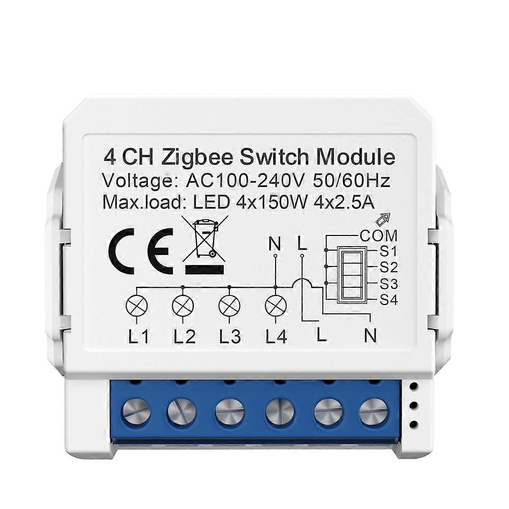Tuya Zigbee Zero Fire Smart Switch Module Two-Way Control Support Voice Control DIY Home Automation