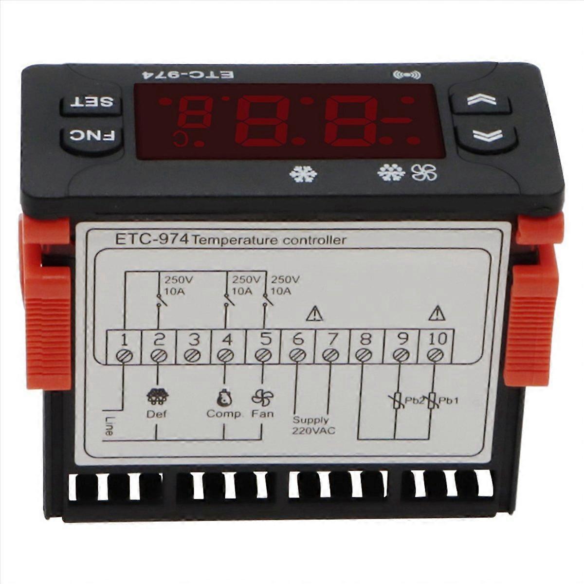 10X ETC-974 Digital Temperature Controller Microcomputer Thermostats Thermostat Refrigeration Alarm 