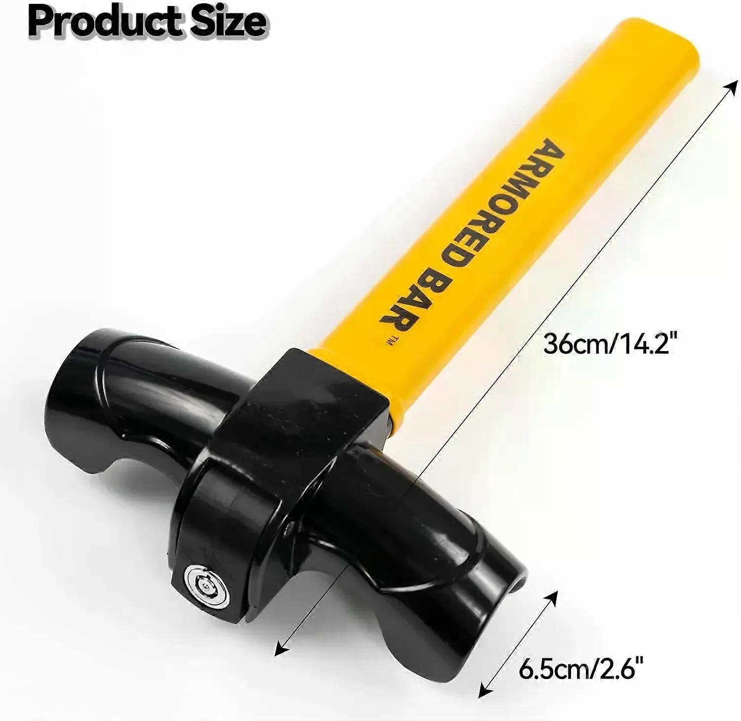 T-Shaped Car Steering Wheel Lock with 2 Keys. Anti-Theft.