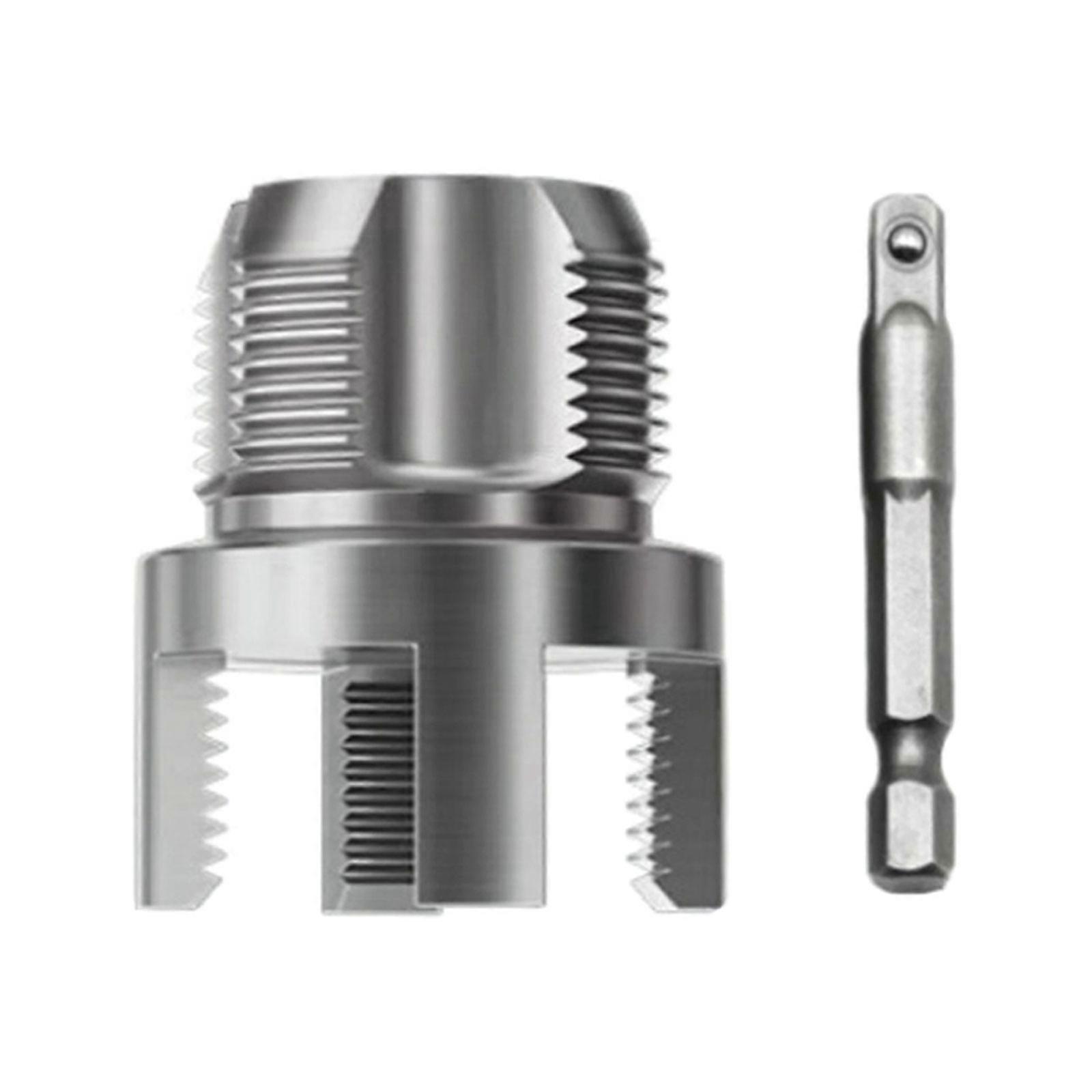 Pipe Thread Cutting Tool,Pipe Threading Tool for Internal & External PVC Plastic Pipe 1'' DN25 Pipe Threader Multicolor