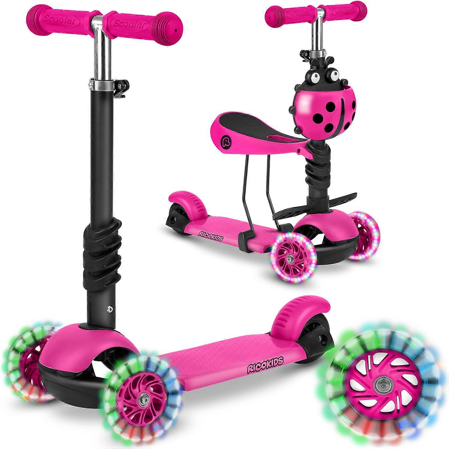 Patinete de 3 ruedas Ricokids Buggy - Rosa