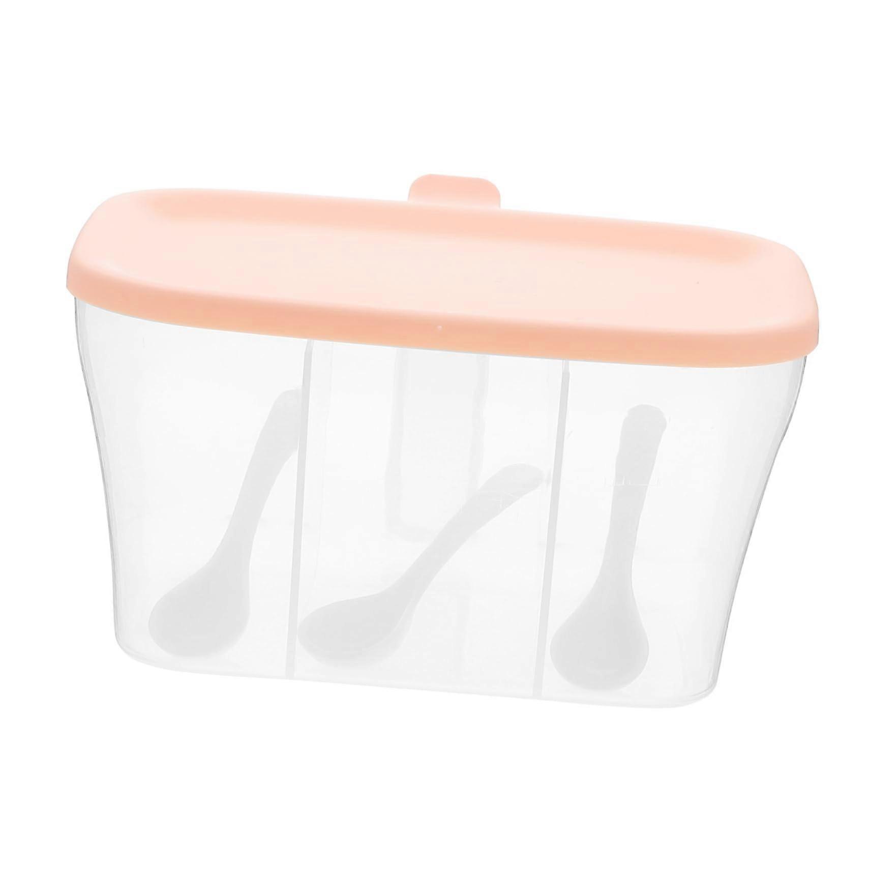 Spice Storage Containers with OneHanded Flip Lid, MoistureProof Nordic Kitchen Spice Jars Set Pink