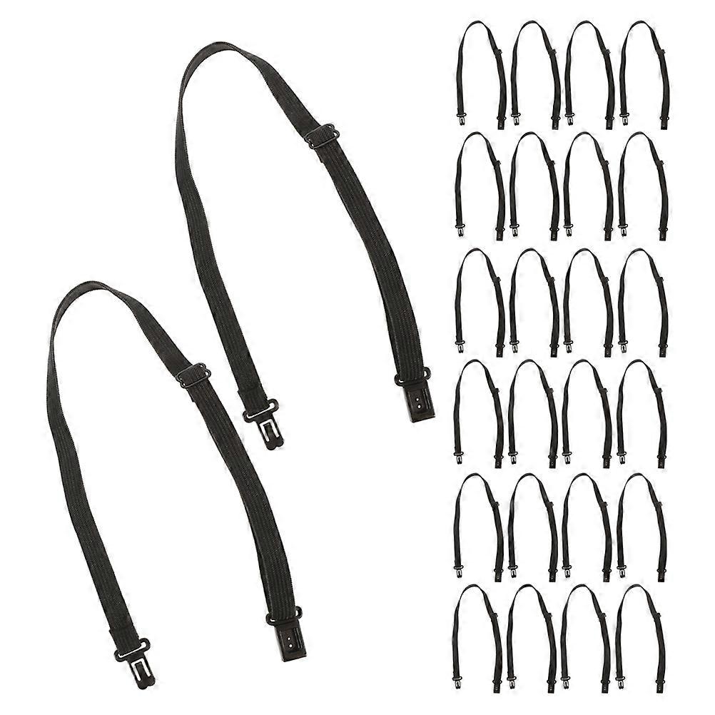 Adjustable Bow Tie Strap Extender for Formal Wear 40Pcs Black