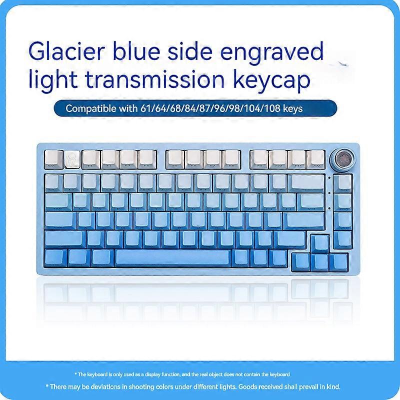 AULA Keycaps LEOBOG Side Carving Gradient PBT Thermally sublimated keycaps Compatible with F87/hi8/104 Key Mechanical Keyboard
