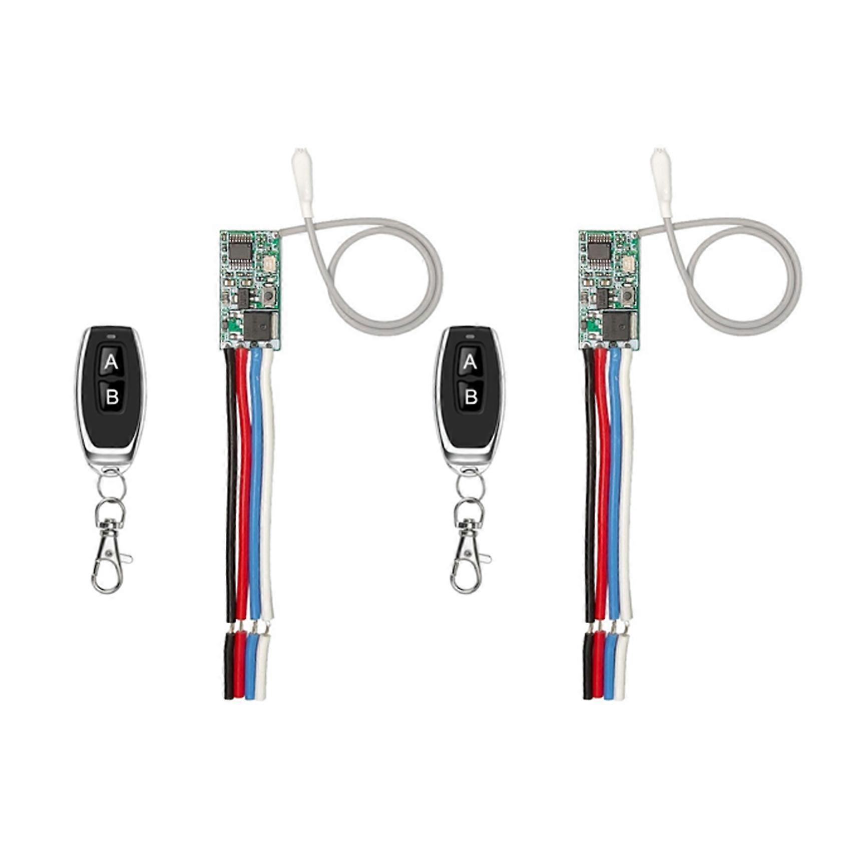 2X 433Mhz DC 3.6-24V 1CH Relay Wireless RF Remote Control Switch Mini Module with Transmitter Type B