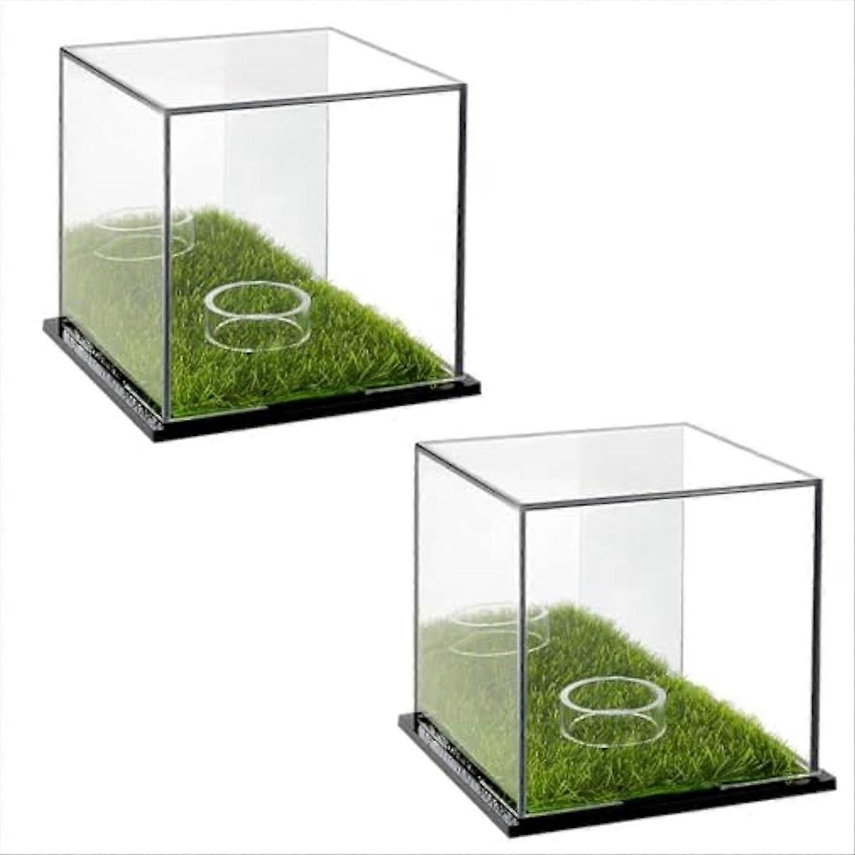 Golf display box acrylic golf stand transparent display box with base