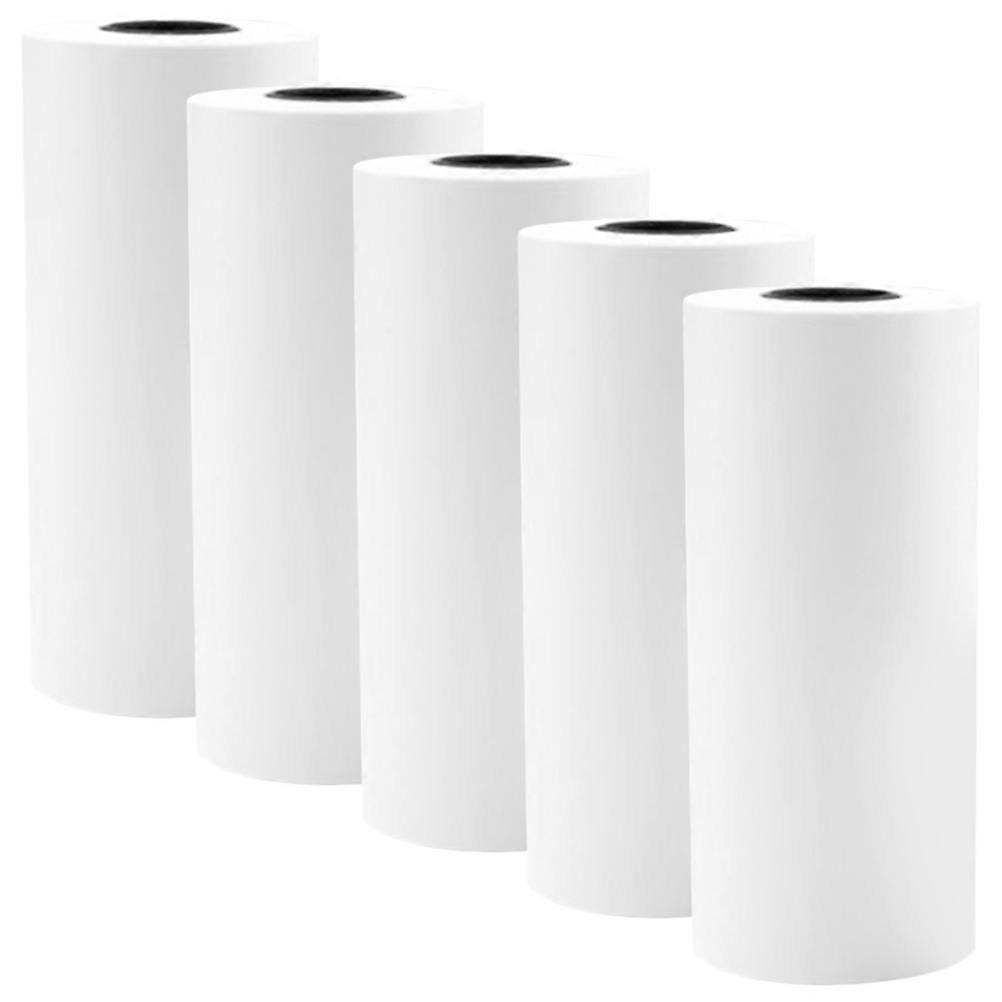 White Thermal Paper Rolls for Printing 5 Rolls Smooth and Clear Printing