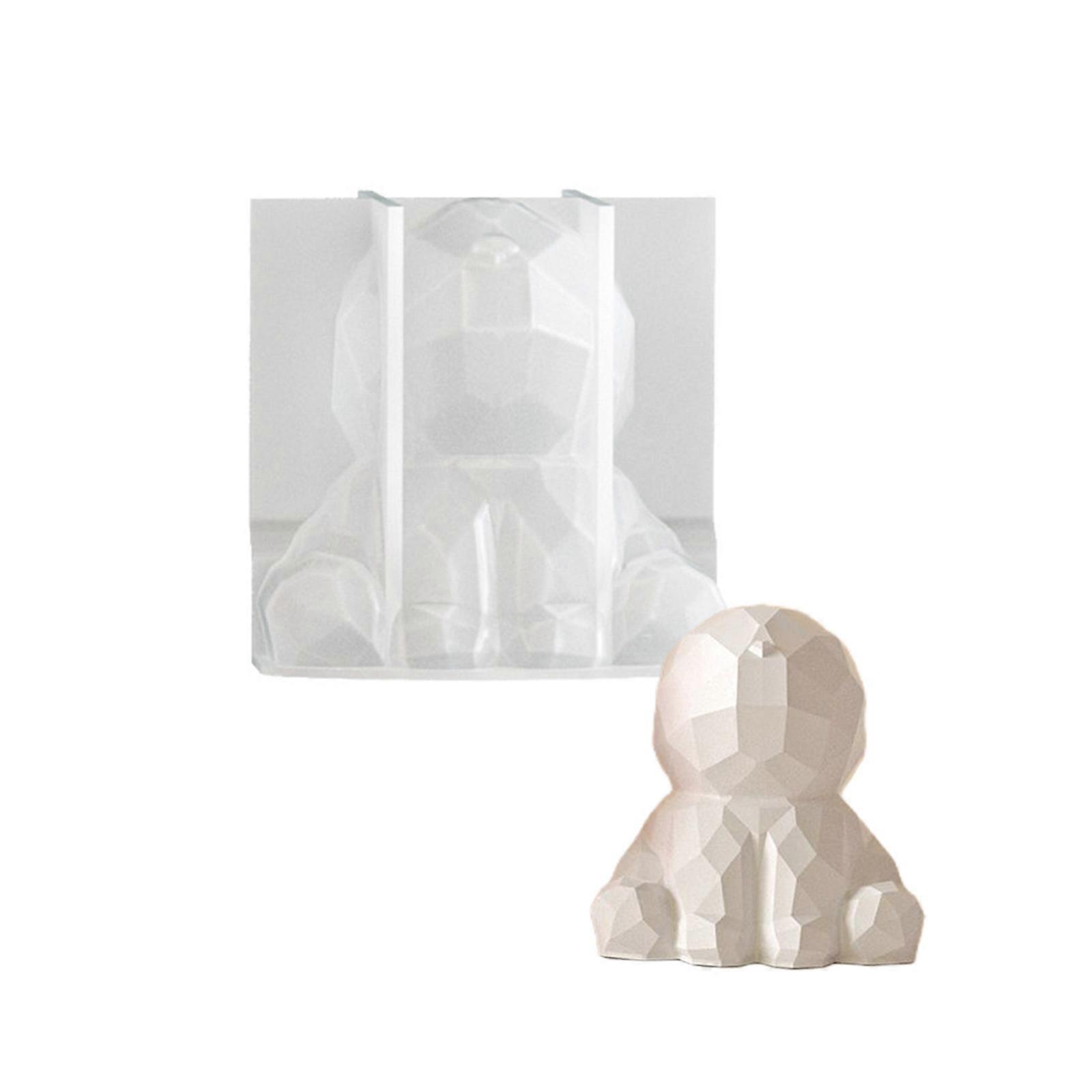 Easy Release Rabbit Candle Mold for Home and Event Decoration High Temperature Resistant Desktop Ornament Mould Multicolor