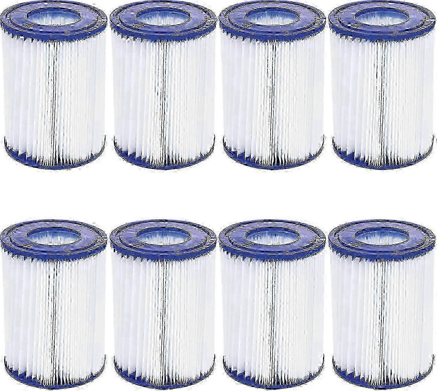 Pool Filter Replacement for Bestway Cartridge II, 8-Pack Swimming Pool Filter Inserts