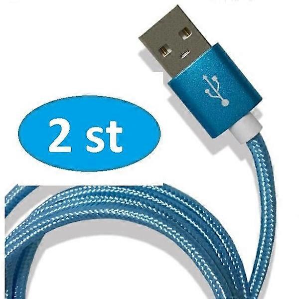 2 pcs 1m compatible with iphone cable light blue blue