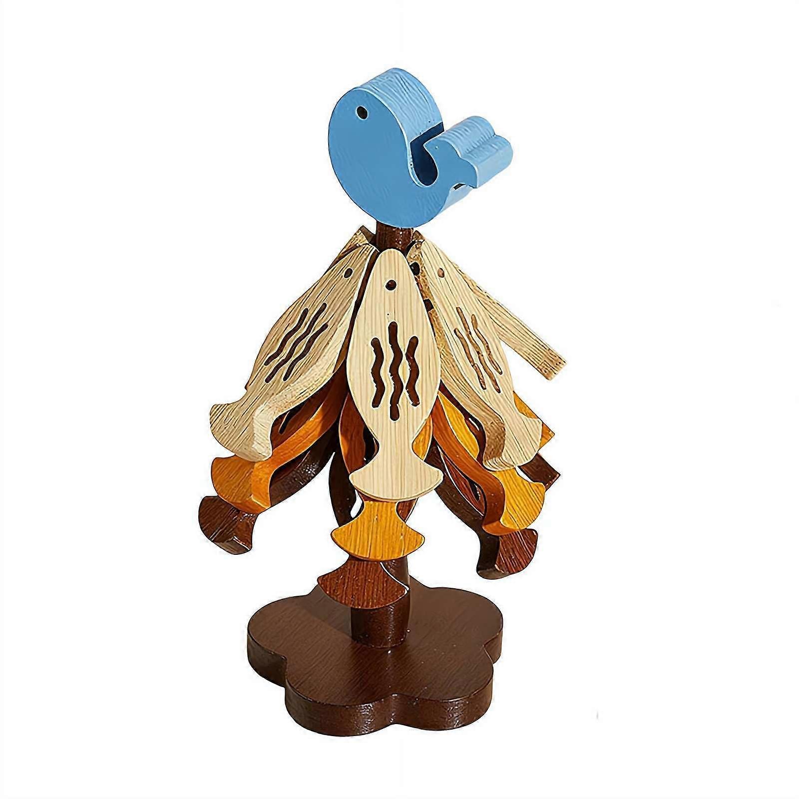 Christmas Tree Wooden Trivet Set of 3, HeatResistant Foldable Holiday Table Decor, Blue