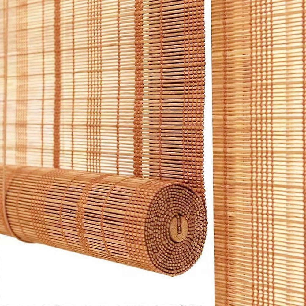 Custom Bamboo Blinds Cordless Light Filtering Roller Shades for Windows or Patio, W1672in H16118in
