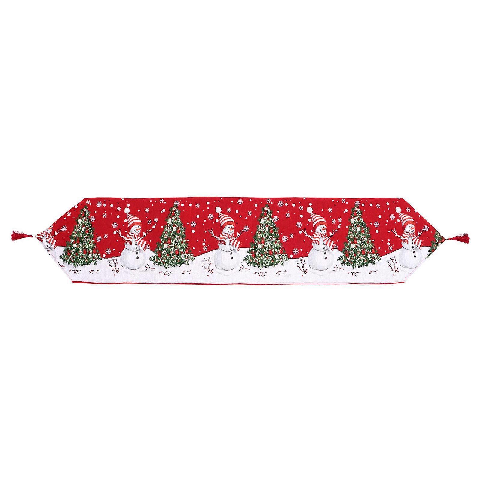 Christmas Table Runner Tablecloth for Decoration 2Pcs Assorted Colors