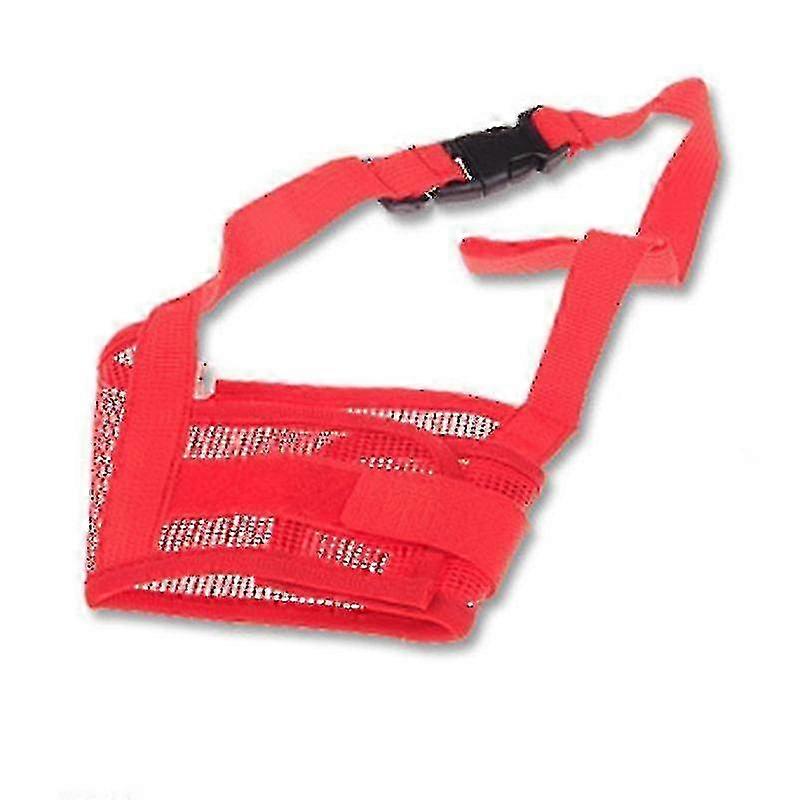 1pc Pet Dog Adjustable Mask Bark Bite Mesh Mouth Muzzle