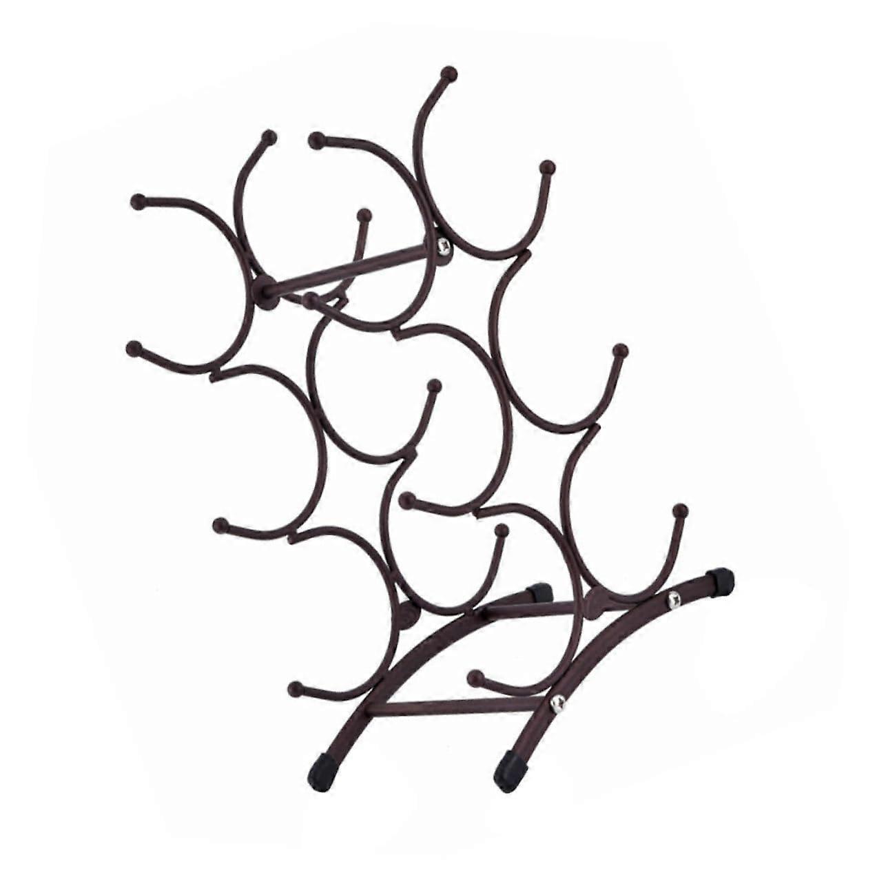 Wine Rack with RustResistant Finish, SpaceSaving Tabletop Wine Bottle Holder for Home Bar Decor