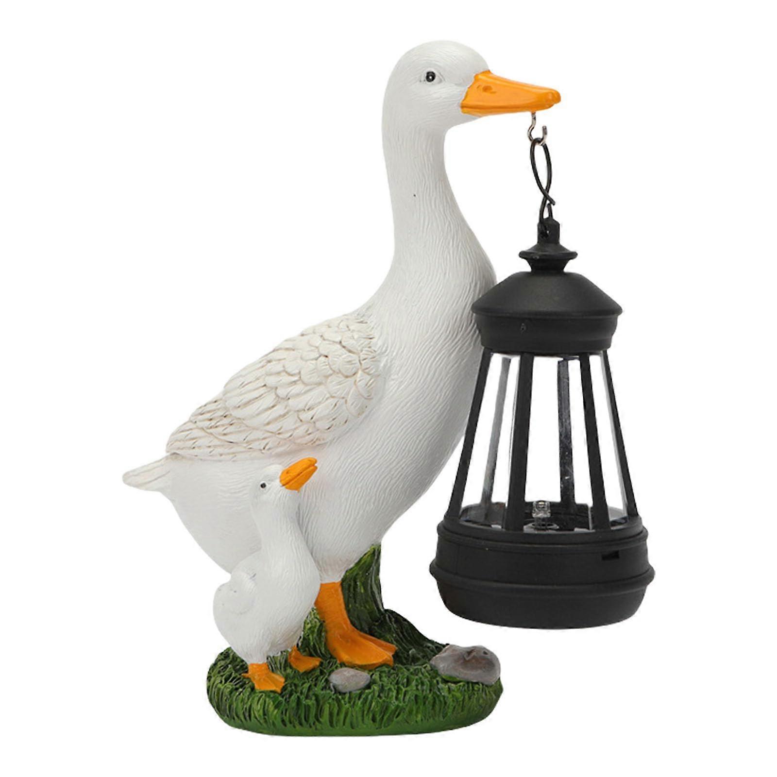 Solar Garden Lights Outdoor LED Resin Statue with Automatic Sensor Waterproof Yard Decoration