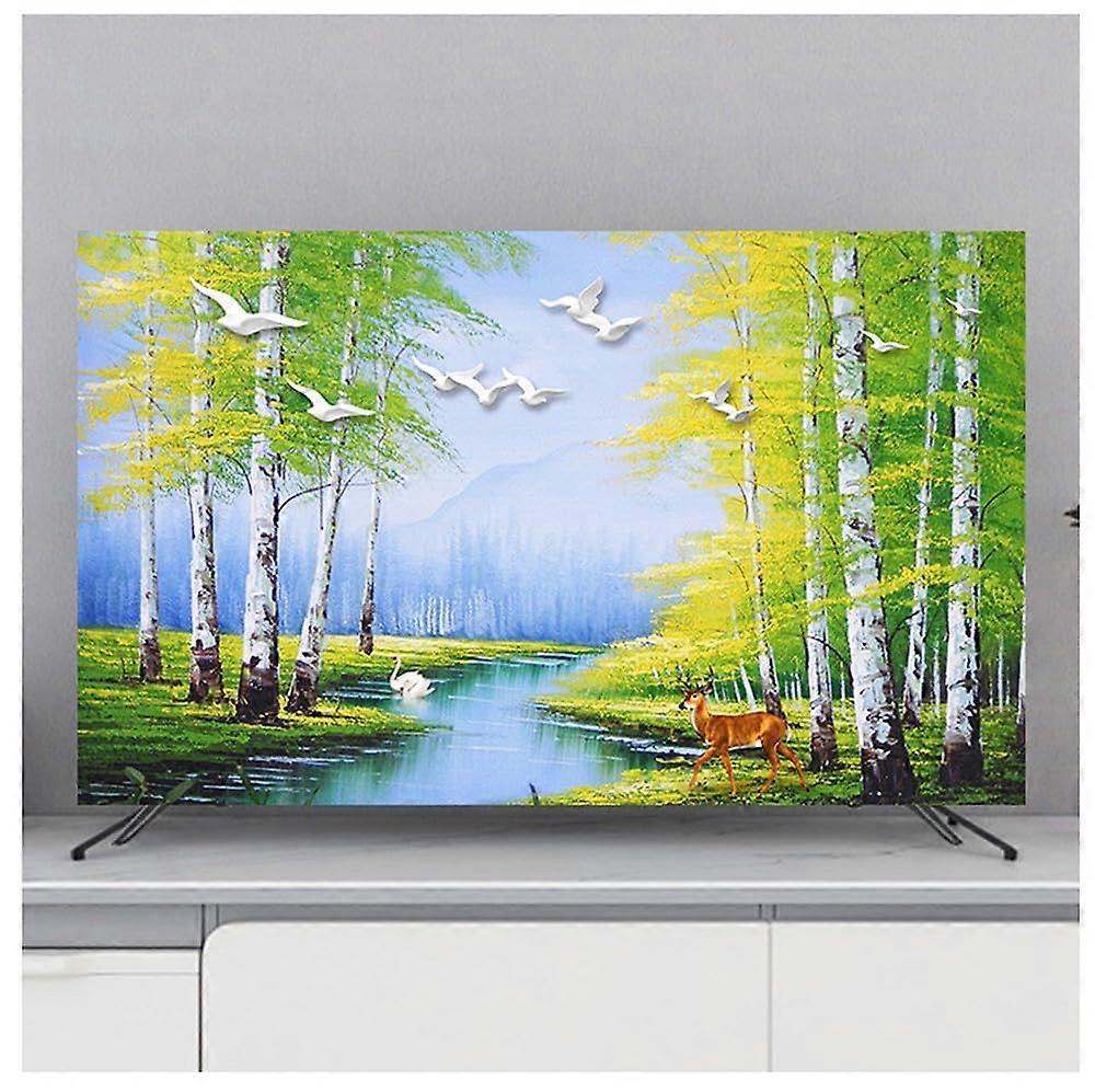 Indoor TV Dust Cover 4952 Inch Polyester Flat Screen Protector with Dustproof Sun Protection