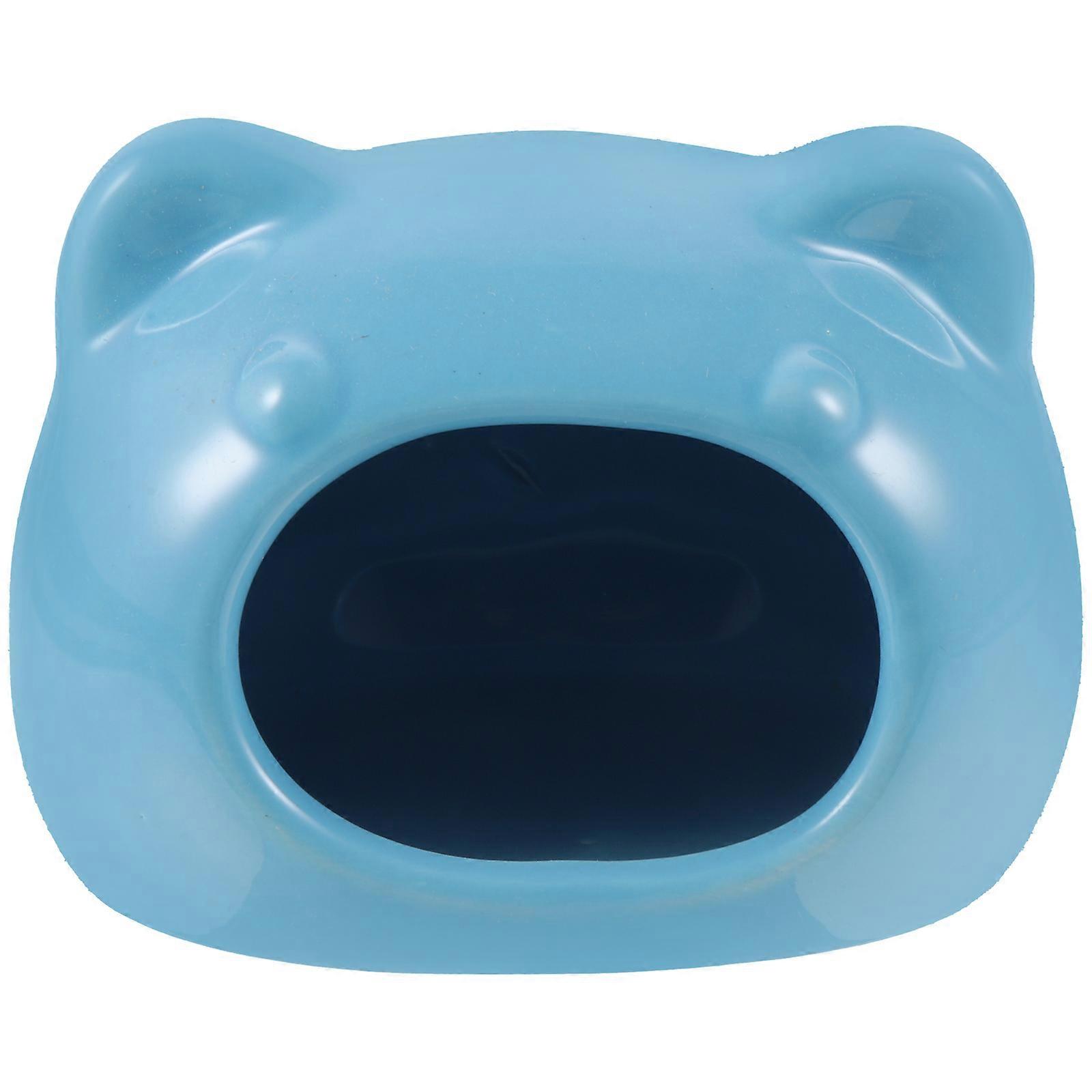 Hamster Cage Cooling Ceramic Bed for Pets Sky-Blue Color