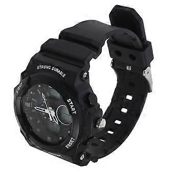 Reloj deportivo digital de cuarzo LED para hombre, resistente al agua, con doble horario