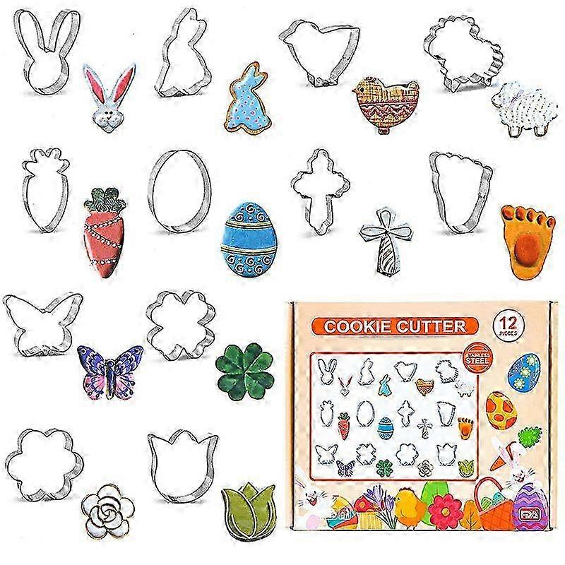 Stainless Steel Easter Biscuit Cutter compatible Party Decoration Gift 26s