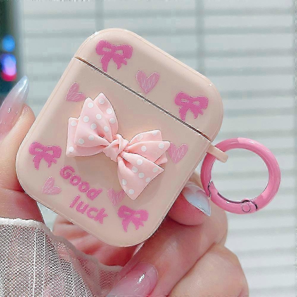 3D Dot Bowknot Bluetooth Earphone Protective Case 25-26