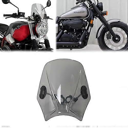Smoke Motorcycle Windshield with Bracket for Wind Resistance Reduction for Honda Shadow 750 Phantom