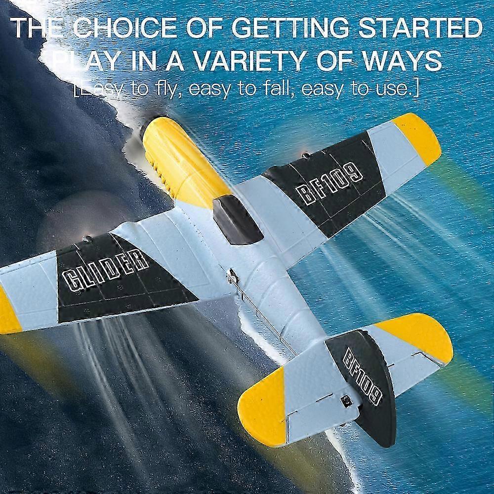 2025 BF109 RC Plane 2.4G 3CH Epp Foam Remote Control Fighter Fixed Wingspan Glider