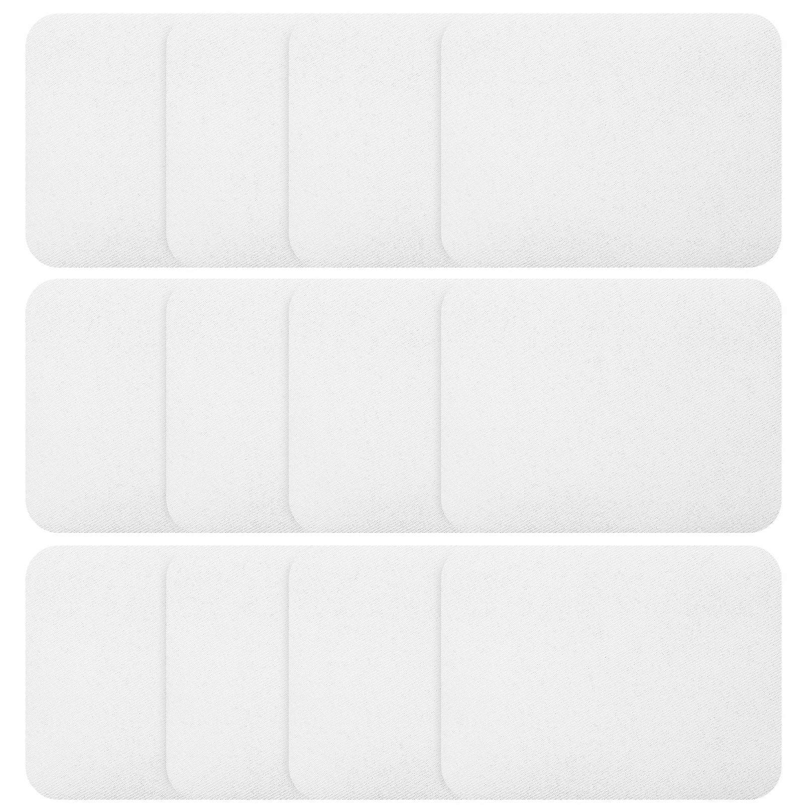 White Clothes Patches Rectangular Stickers for Clothing Decoration 24Pcs