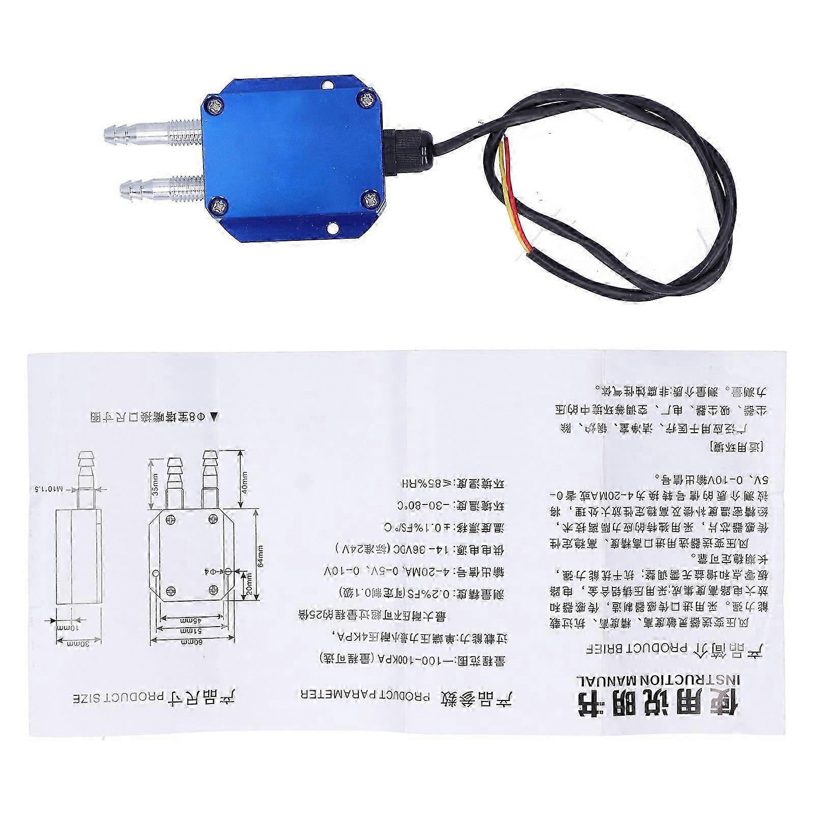 2026 Wind Pressure Transmitter Blue DC24V Micro Differential Sensor for Boiler Coal Mine