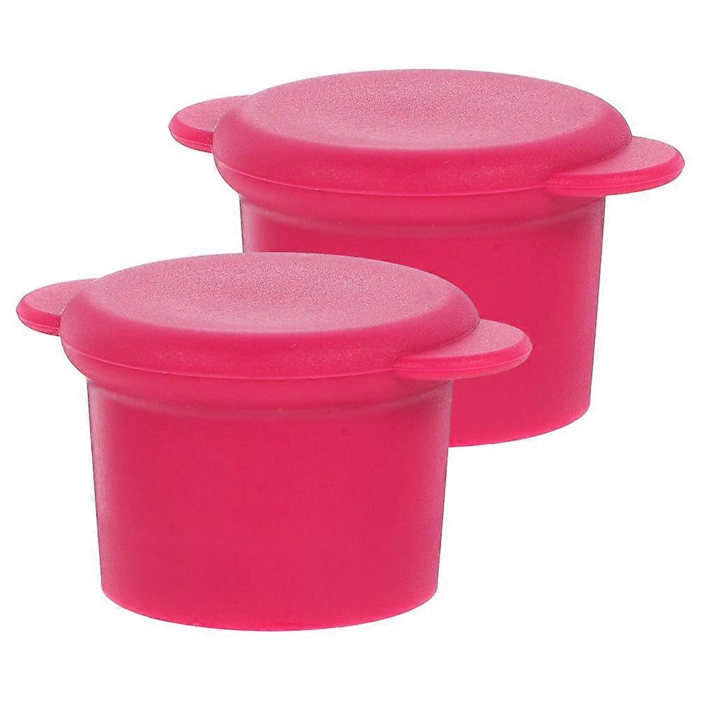 Silicone Cap for Sealing Bottles with 2Pcs Rosy Covers