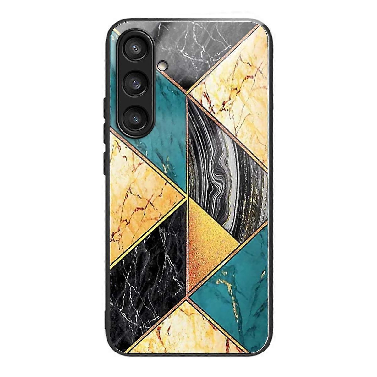 For Samsung Galaxy S25 Case Tempered Glass Back Cover with Pattern Printing