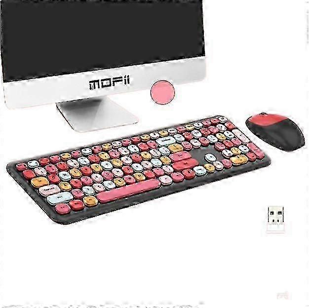 2025 Wireless Keyboard and Mouse Combo With Coloured keycaps