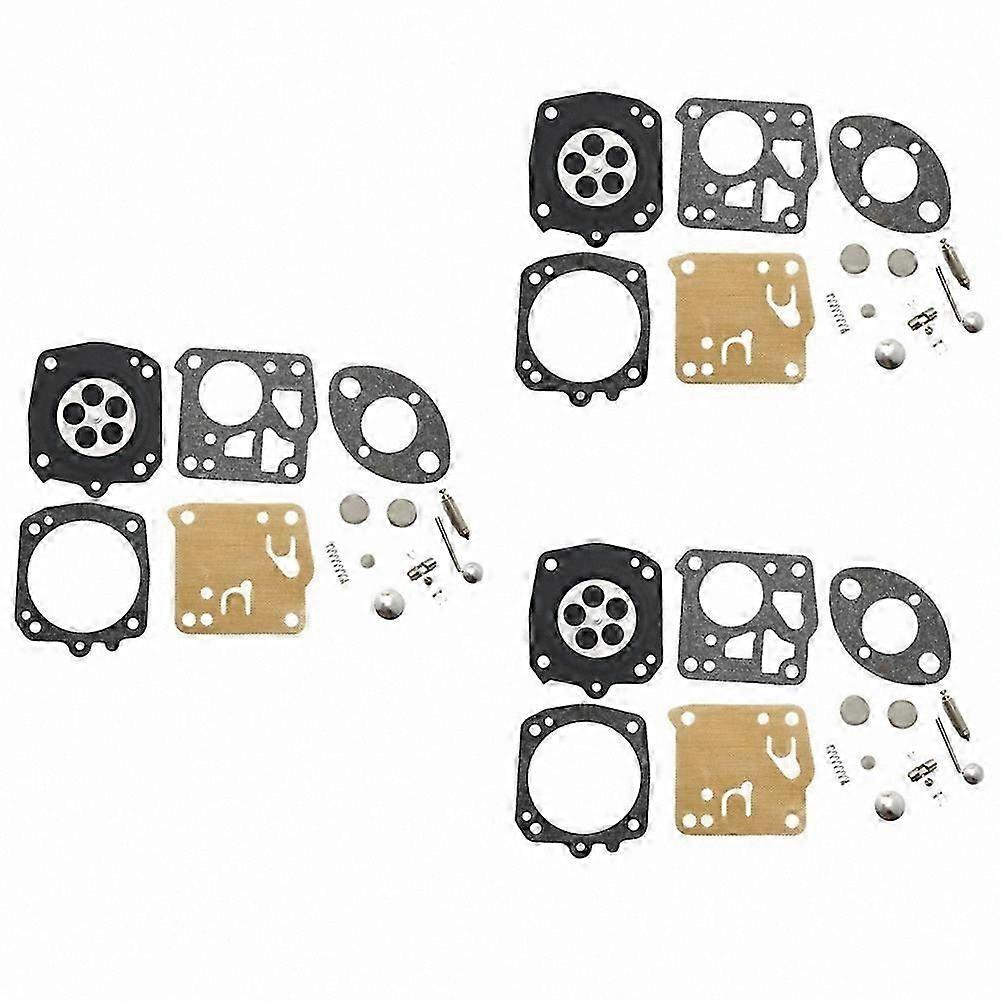 3-Pack Carburetor Diaphragm Repair Kit for Select Chainsaw Models