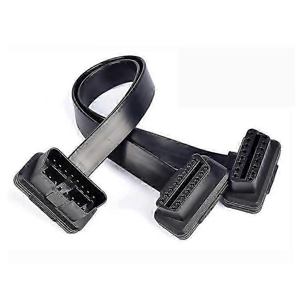For 2 In 1 16pin Car Elbow Obd Diagnostic Extended Cable Obd2 Cable
