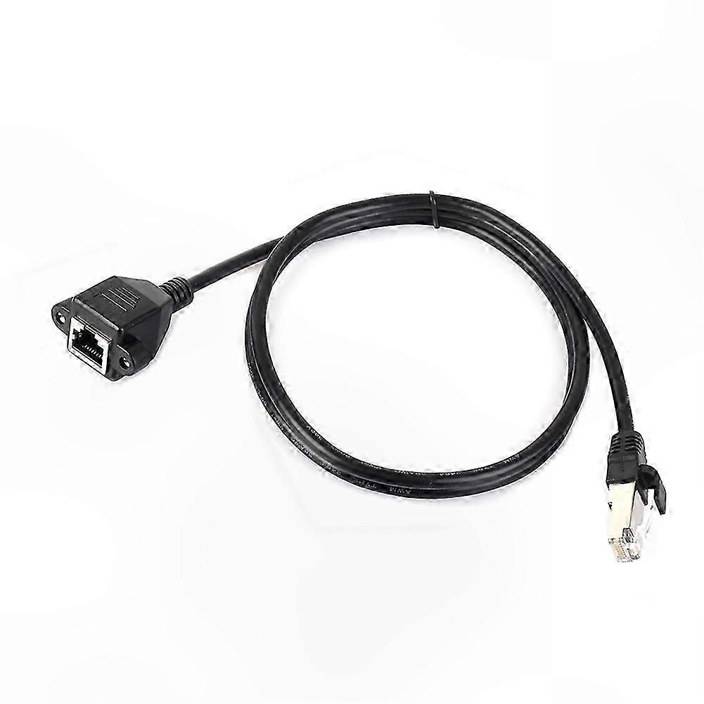 CAT5e Ethernet Extension Cable with Interference Shielding - 1M PVC Network Extender for Broadband Connectivity