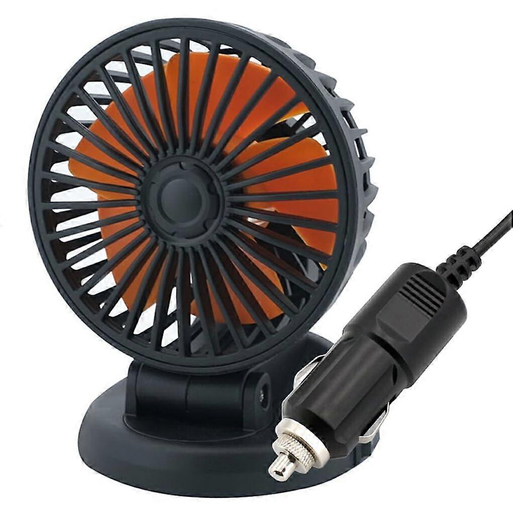 24V Car Dashboard Fan with Rotary Adjustable Cooling, Foldable SpaceSaving ABS Design