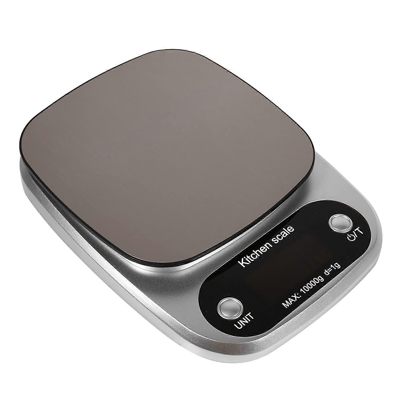 Stainless Steel Digital Kitchen Scale 10kg with LCD Display and Precision Strain Gauge Sensor