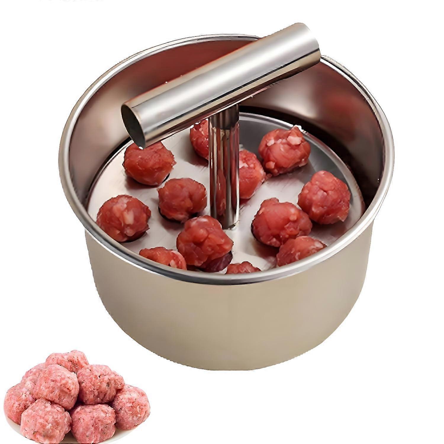 Stainless Steel Meatball Maker with 12 Grid Dual Batch, Quick Release and Easy Cleanup