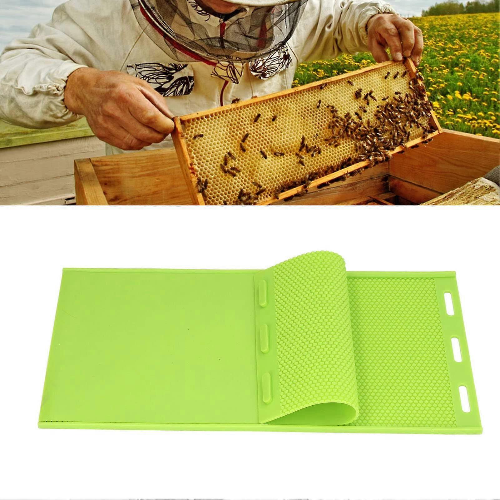 Beeswax Foundation Mold Set of 2 Silicone Beekeeping Mold with Raised Beehive Pattern for Hive Frames