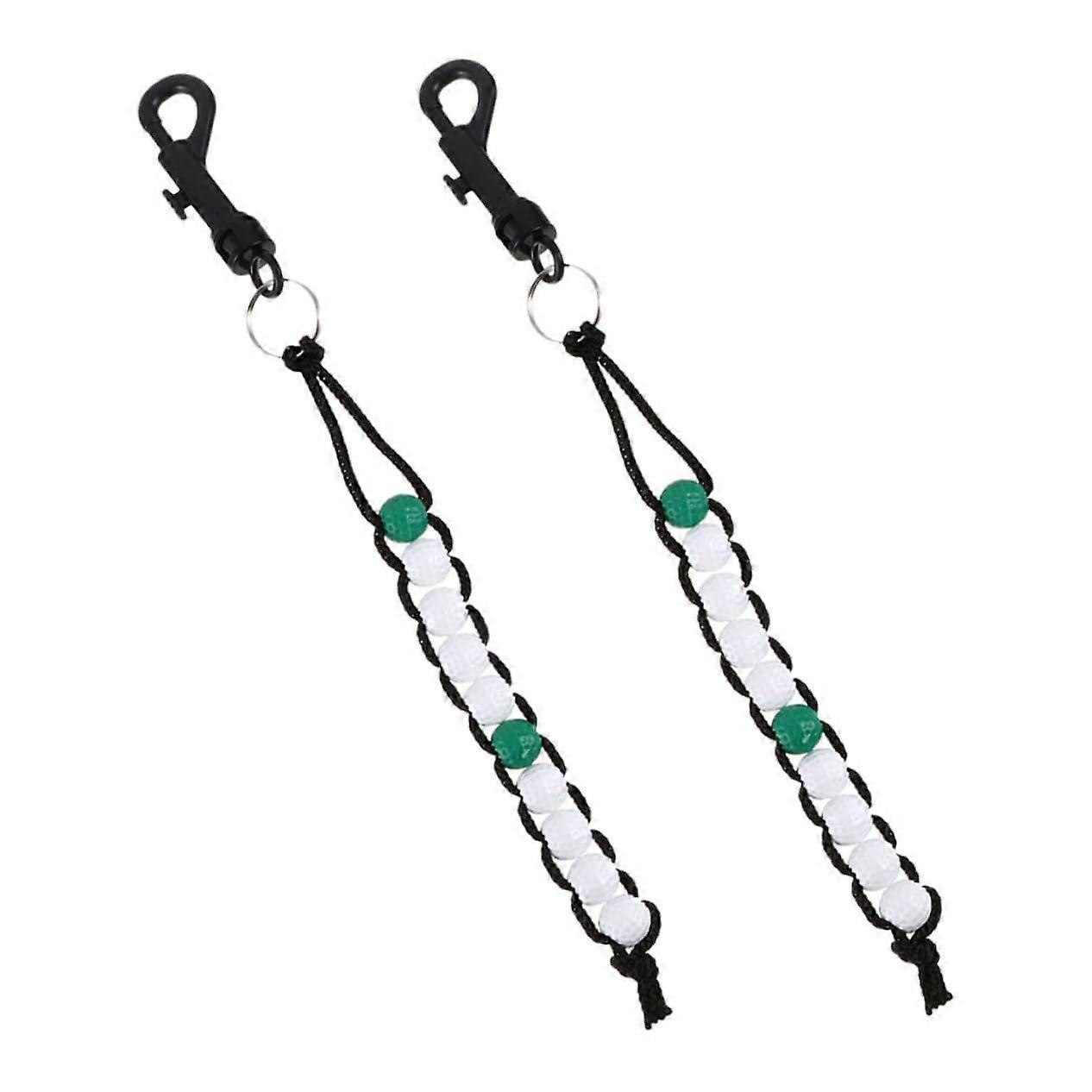 Golf Score Counter Bead Chain Keychain, Accurate Durable Stroke Tracker for Golf Training