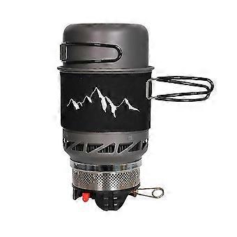 Camping Cookware Set with Windproof Outdoor Stove Light Weight Camping Pot Kit for Outdoor Cooking H