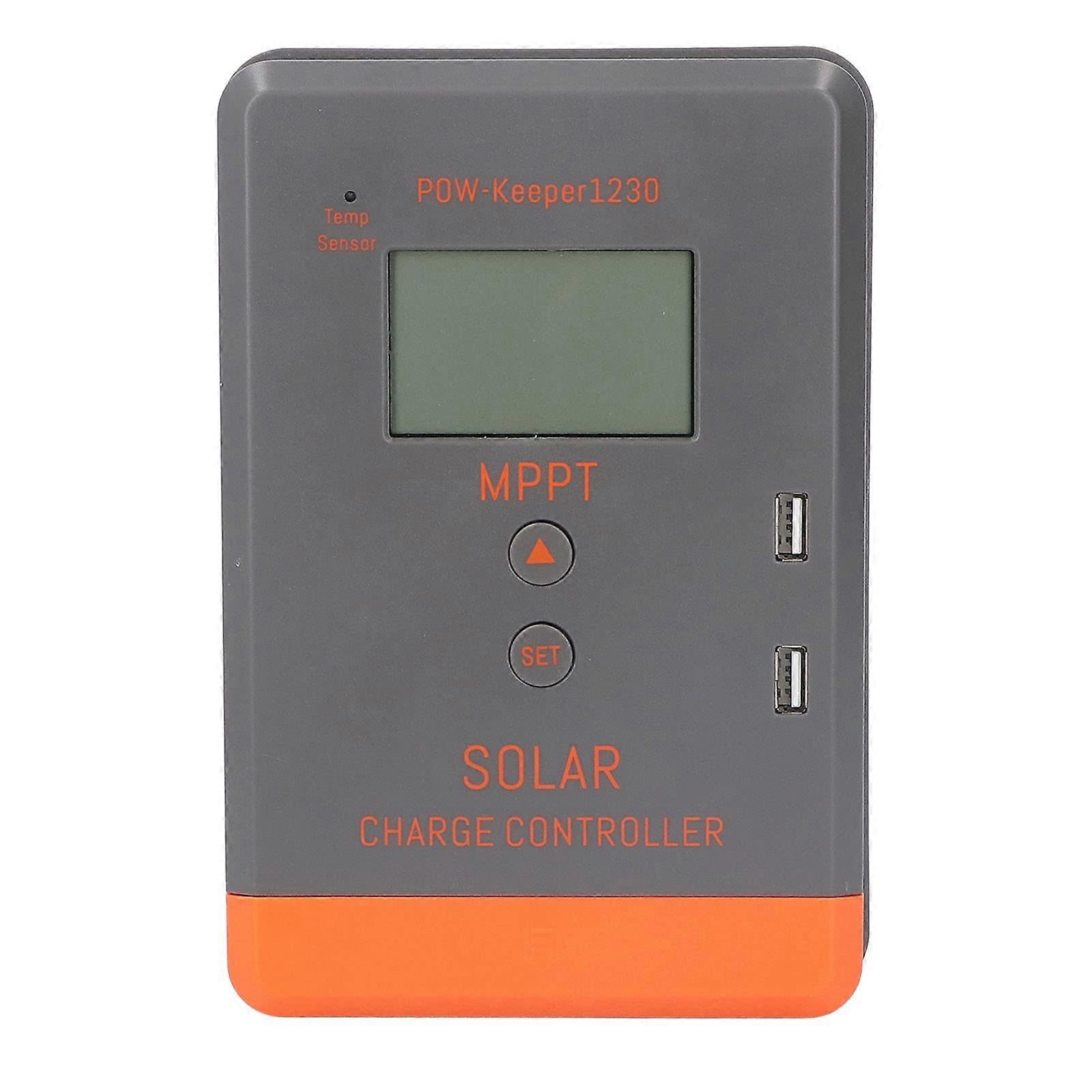 30A MPPT Solar Charge Controller 12V 24V with LCD Display,  Efficiency for RV and OffGrid