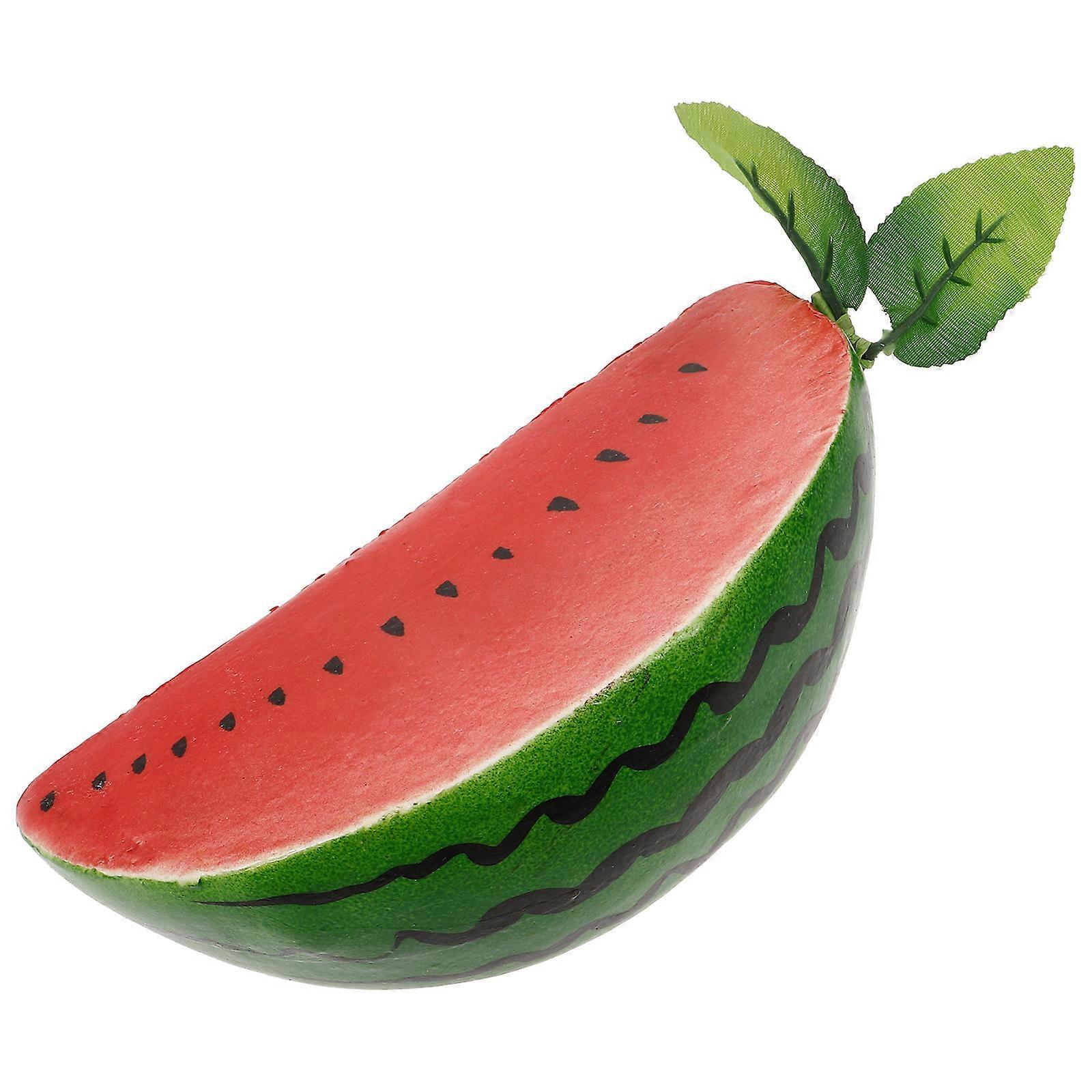 Simulation Watermelon Slice Artificial Fruit Slice for Decor 1 Piece Red Foam