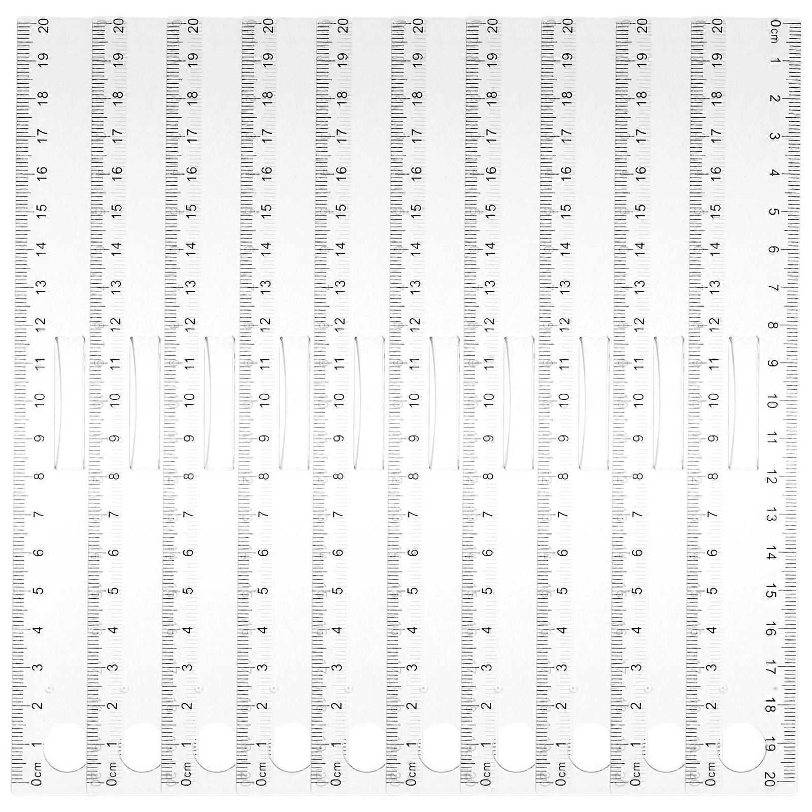 Magnifying Transparent Straight Ruler for Professional Measuring 20Pcs