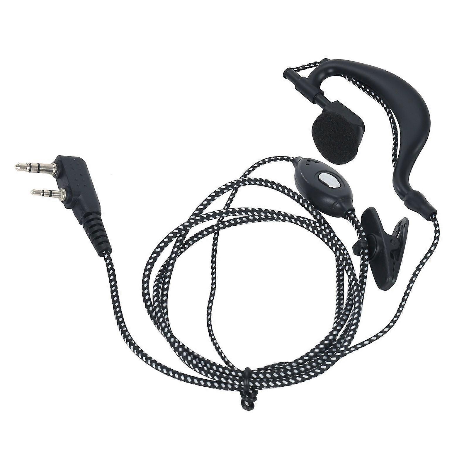 Feature Mic 2PIN Communication Headset with Earpiece for Intercom Systems