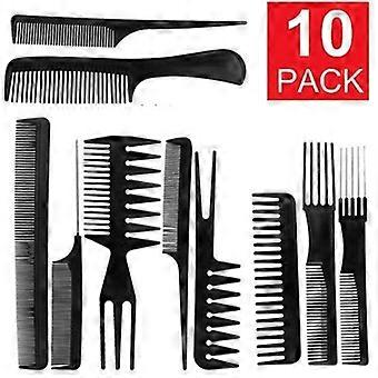 10 Kämme in verschiedenen Formen – Set – Professionelles Kammset Schwarz